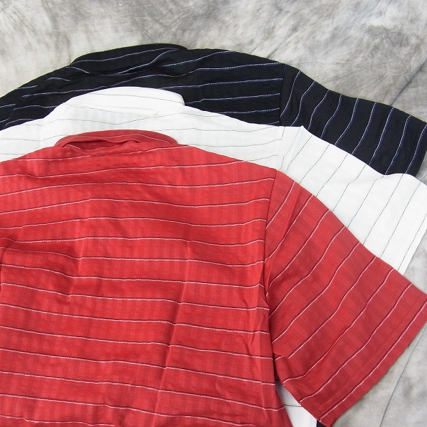 実際に弊社で買取させて頂いた【未使用】MIZUNO/ミズノ ゴルフウェア THE OPEN 半袖ボーダーポロシャツ 3点SET/Lの画像 2枚目