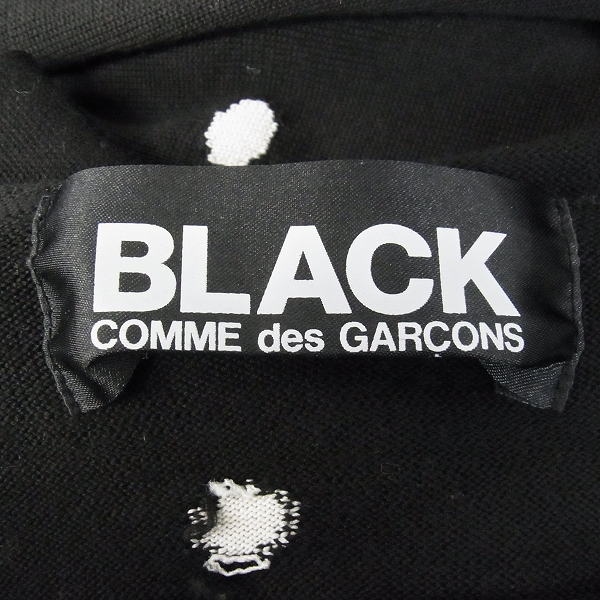 実際に弊社で買取させて頂いたBLACK COMME des GARCONS/コムデギャルソン ドット柄 ウールニットセーター Mの画像 2枚目