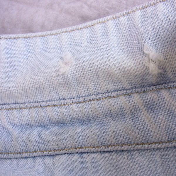 実際に弊社で買取させて頂いたGIVENCHY/ジバンシィ 16SS ダメージ加工 レザーポケット デニムジャケット XSの画像 6枚目