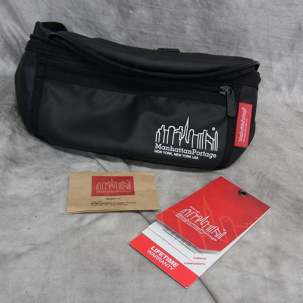 実際に弊社で買取させて頂いたManhattan Portage/マンハッタンポーテージ ウエストバッグ ブラックの画像 8枚目