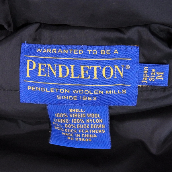 実際に弊社で買取させて頂いたPENDLETON/ペンドルトン ネイティブ柄 ダウンベスト Mの画像 2枚目