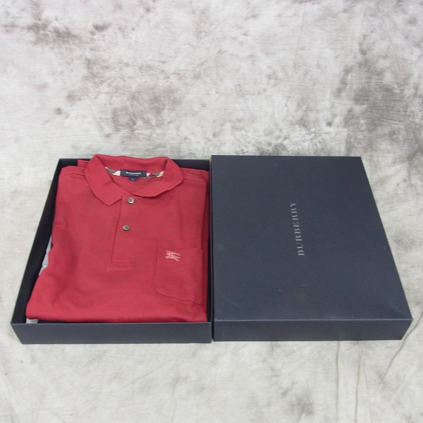 実際に弊社で買取させて頂いた【未使用】BURBERRY LONDON/バーバリーロンドン 長袖ポロシャツ 2点SET/Lの画像 2枚目