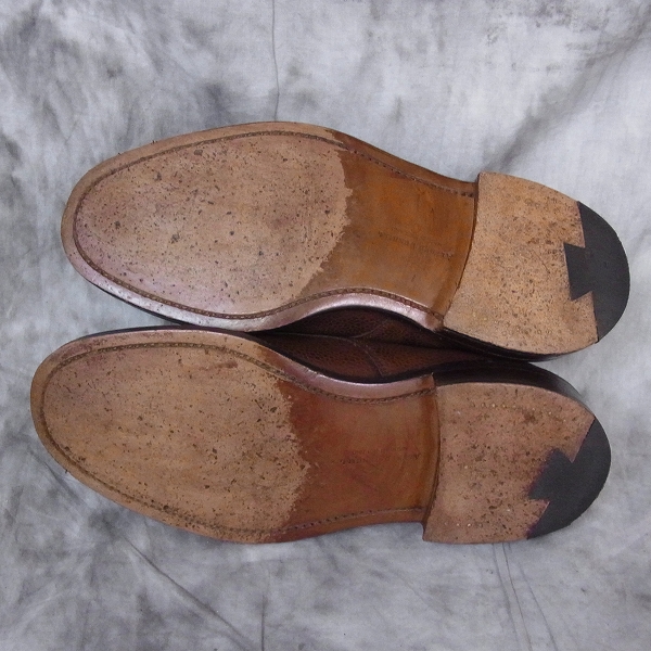 実際に弊社で買取させて頂いたALFRED DUNHILL/アルフレッドダンヒル ASHLEY Uチップ レザーシューズ 6の画像 2枚目