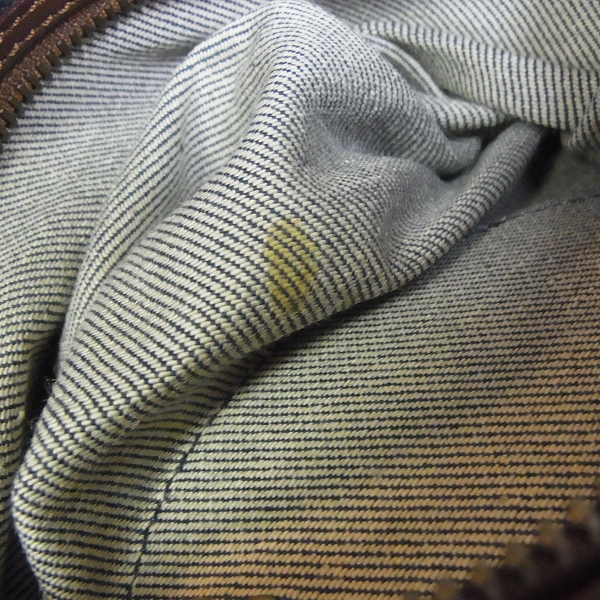 実際に弊社で買取させて頂いたCELINE/セリーヌ マカダム柄 デニム キャンパス トートバッグの画像 5枚目