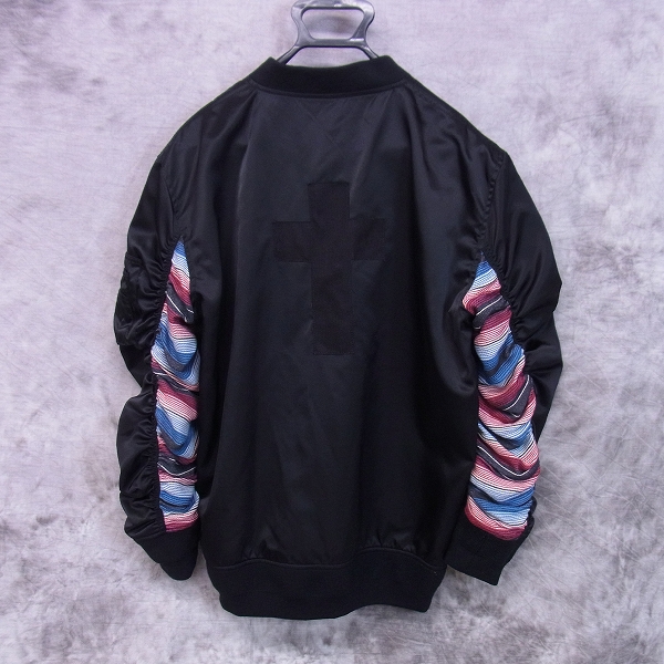 実際に弊社で買取させて頂いたCRIMIE/クライミー 17FW MA-1 袖シャーリング加工 フライトジャケット/Mの画像 1枚目