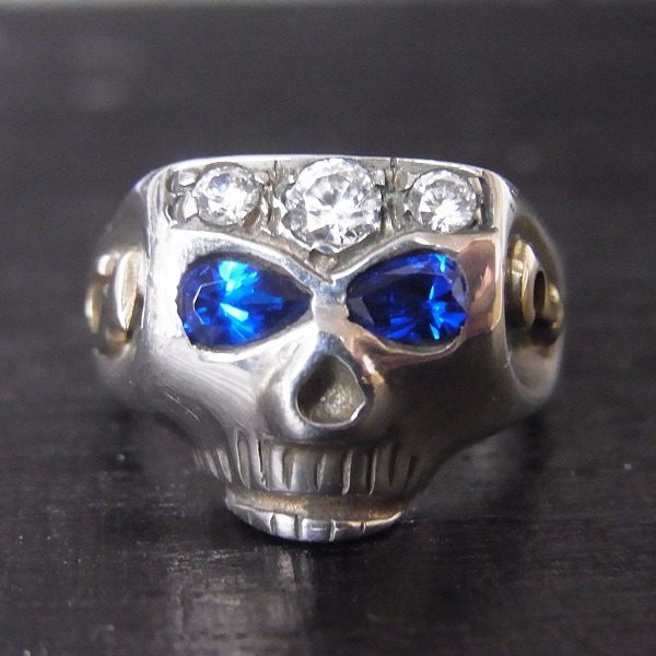 実際に弊社で買取させて頂いたFLASH POINT/フラッシュポイント ジムスカルリング サファイア/C-MAG 14号 の画像 1枚目