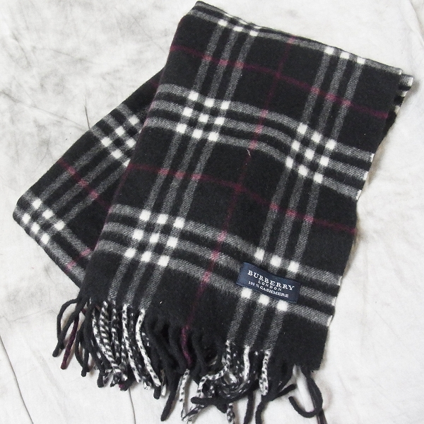 実際に弊社で買取させて頂いたBURBERRY LONDON/バーバリーロンドン チェック柄 カシミヤマフラー
