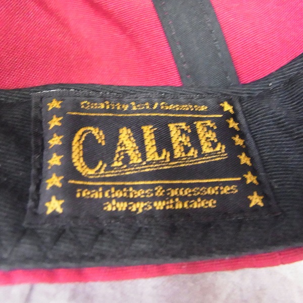 実際に弊社で買取させて頂いたCALEE/キャリー 15AW ブランドロゴ×イーグルプリント キャップ バーガンディの画像 5枚目