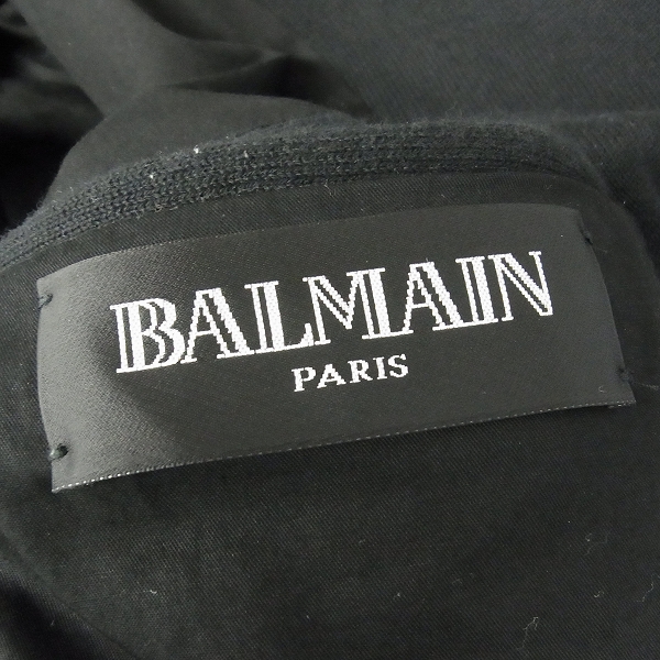 実際に弊社で買取させて頂いたBALMAIN/バルマン 15AW コットンバイカージャケット/XLの画像 2枚目