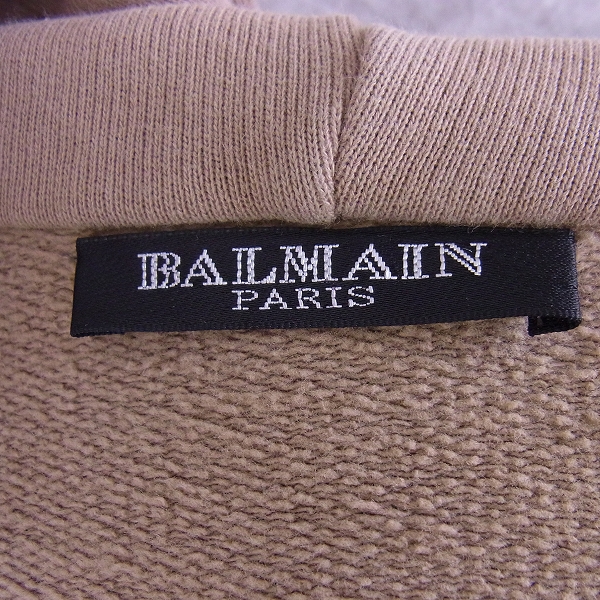 実際に弊社で買取させて頂いたBALMAIN/バルマン サイドジップパーカー ブラウン/XSの画像 2枚目