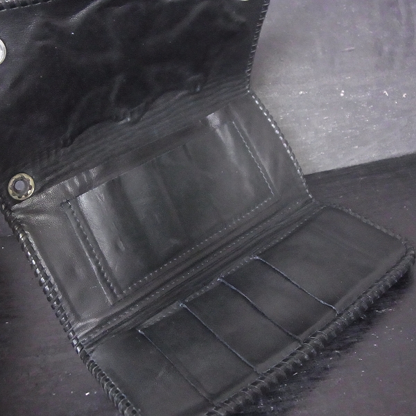 実際に弊社で買取させて頂いたA&G/エーアンドジー クロススティングレイインレイ ロングウォレット グロメット付 の画像 4枚目