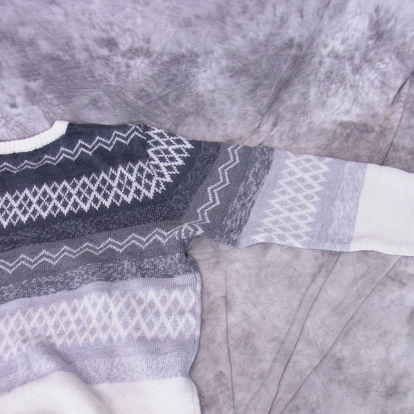 実際に弊社で買取させて頂いた【未使用】BURBERRY LONDON/バーバリー ロンドン ノルディック柄 長袖セーター Lの画像 3枚目