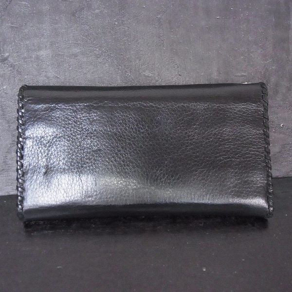 実際に弊社で買取させて頂いたA&G/エーアンドジー 3つ折り レザーロングウォレット/クロスボタンの画像 2枚目