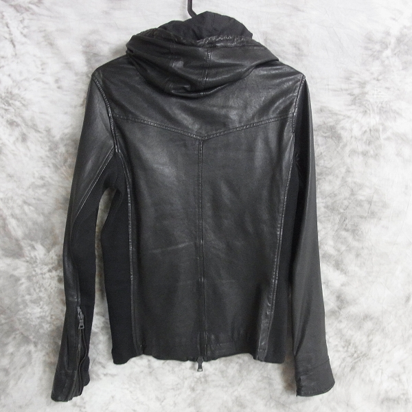 実際に弊社で買取させて頂いたBUFFALO BOBS/バッファローボブズ ラムレザー パーカー MFB816/2の画像 1枚目