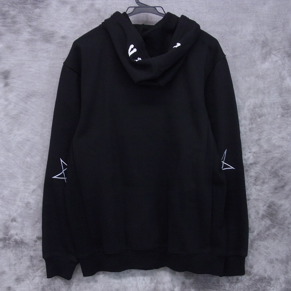 実際に弊社で買取させて頂いたBLACK SCALE/ブラックスケール ジップアップロゴパーカー Lの画像 1枚目