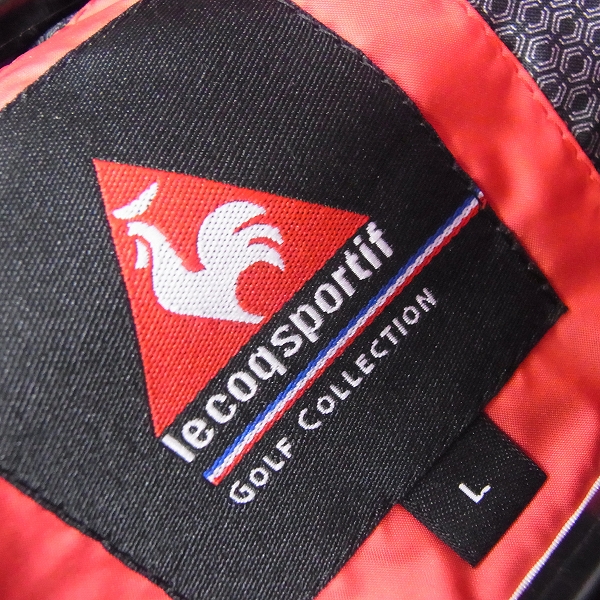 実際に弊社で買取させて頂いたle coq sportif /ルコックスポルティフ ゴルフウェア ジップアップ 中綿ジャケット レッド/Lの画像 2枚目