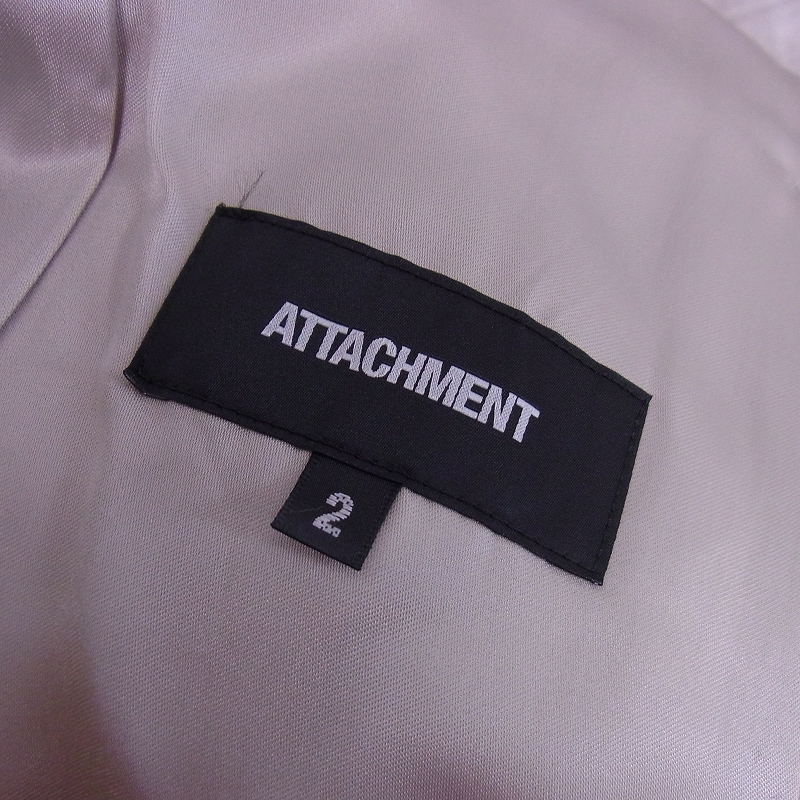 実際に弊社で買取させて頂いたATTACHMENT/アタッチメント チェスターコート ベージュ 2の画像 2枚目