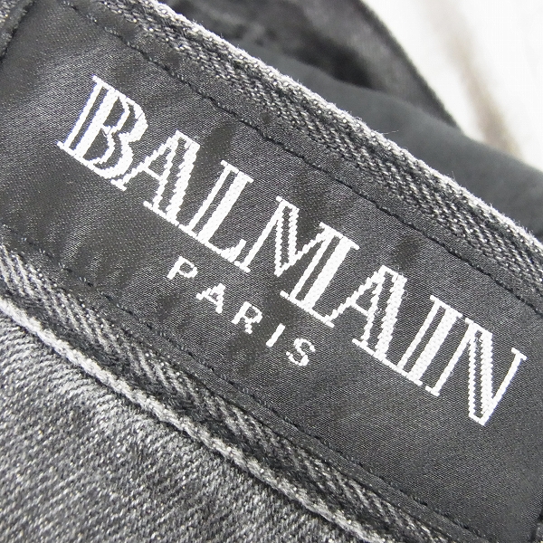 実際に弊社で買取させて頂いたBALMAIN/バルマン 2011SS ブラックデニムパンツ T511-B316/29の画像 6枚目