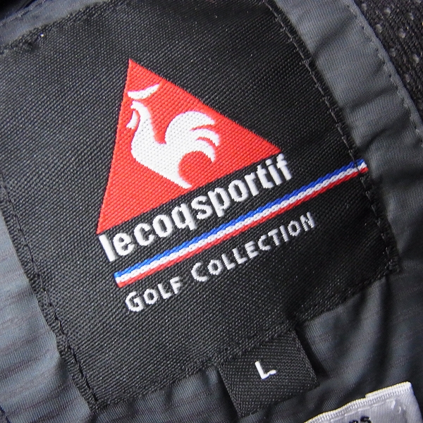 実際に弊社で買取させて頂いたLe coq sportif/ル・コック ゴルフ 布帛アウターベスト QG6695  ブラック ヒートナビ Lの画像 2枚目