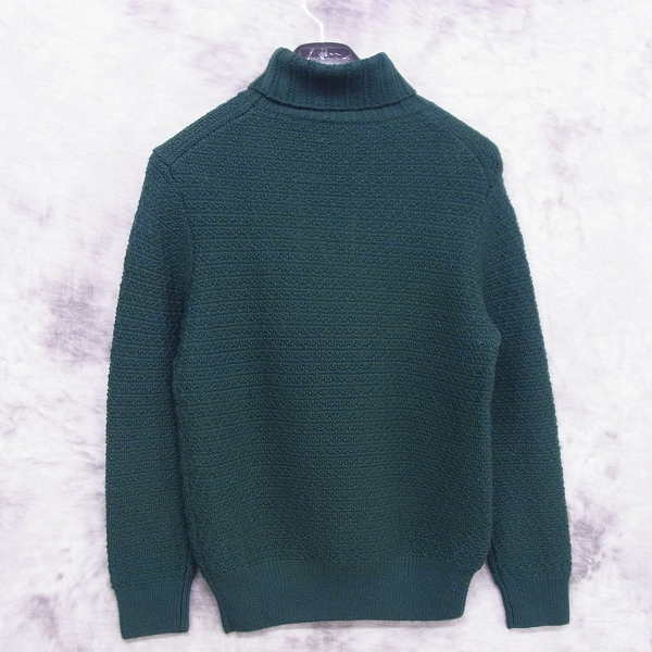 実際に弊社で買取させて頂いたEDIFICE/エディフィス タートルネック ニットセーター グリーン サイズ：44の画像 1枚目