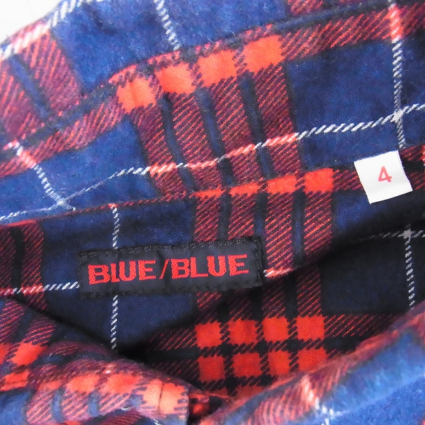実際に弊社で買取させて頂いたBLUE BLUE/ブルーブルー チェック柄/ボタンダウン ネルシャツ 4の画像 2枚目