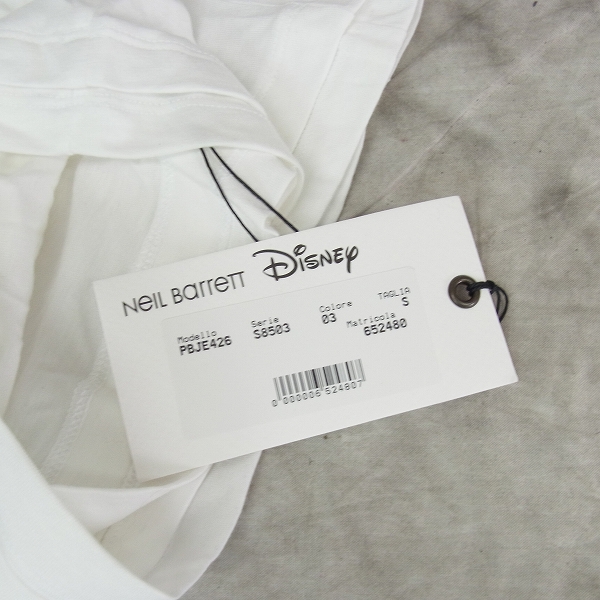実際に弊社で買取させて頂いたNEIL Barrett×Disney/ニールバレット ミッキープリントTシャツ Sの画像 7枚目