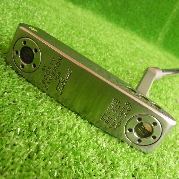 実際に弊社で買取させて頂いた★SCOTTY CAMERON/スコッティ・キャメロン カスタム パター JUNK YARD DOG STUDIO SELECT NEWPORT 2 MID-SLANT 緑