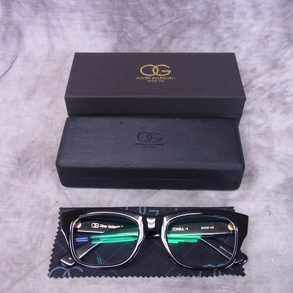 実際に弊社で買取させて頂いたOLIVER GOLDSMITH/オリバーゴールドスミス 度入り眼鏡 CONSUL-s/NEROの画像 7枚目