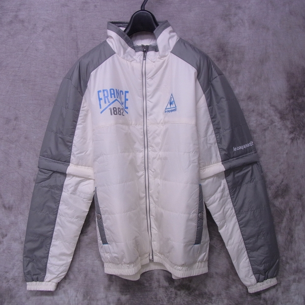 実際に弊社で買取させて頂いたle coq sportif /ルコックスポルティフ ゴルフウェア ジップアップ 中綿ジャケット　ホワイト/L