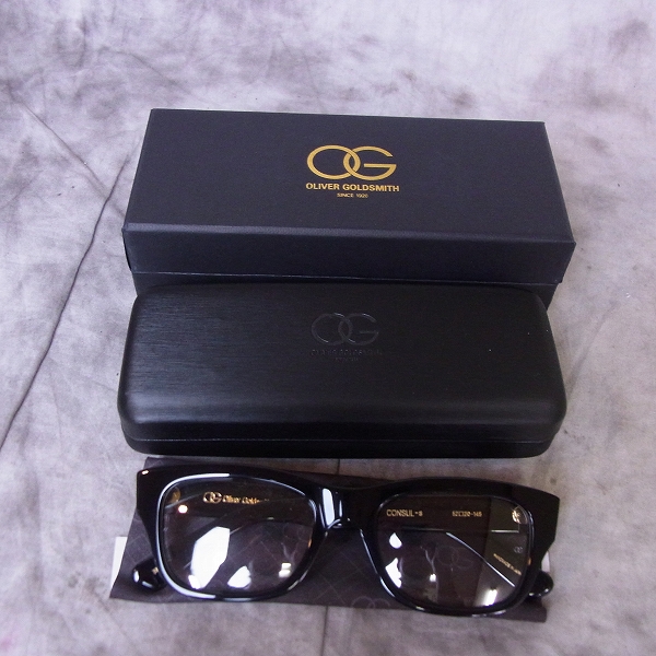 実際に弊社で買取させて頂いたOliver Goldsmith/オリバー ゴールドスミス CONSUL-s nero 眼鏡/メガネフレームの画像 6枚目