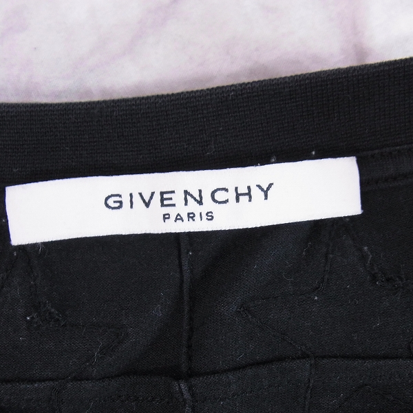 実際に弊社で買取させて頂いたGIVENCHY/ジバンシィ 16AW スターパッチ カットソー/半袖Tシャツ ブラック/Sの画像 2枚目