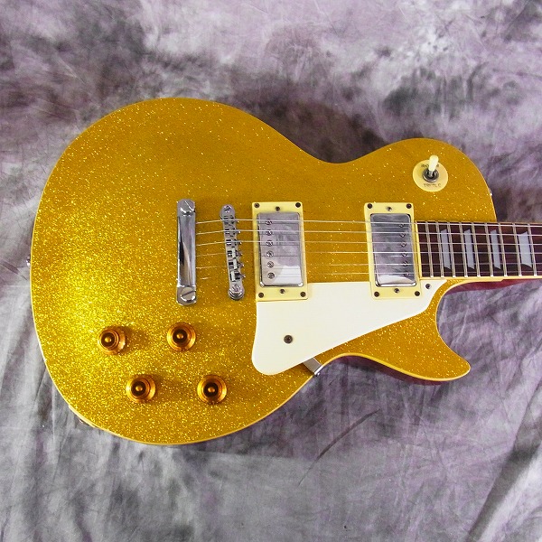 実際に弊社で買取させて頂いた★Epiphone/エピフォン Les Paul Standard MODEL Gold Sparkle エレキギターの画像 4枚目