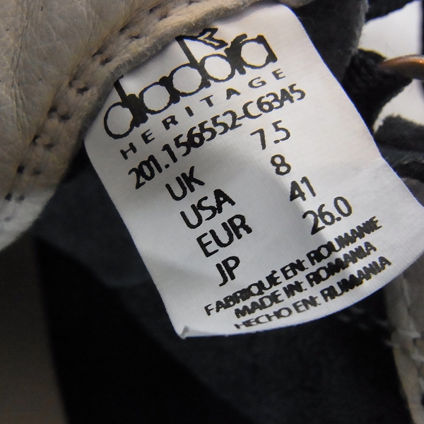 実際に弊社で買取させて頂いたDIADORA HERITAGE/ディアドラ EQUIPE S.SW エキップ スエード ストーンウォッシュ スニーカー/26 の画像 5枚目