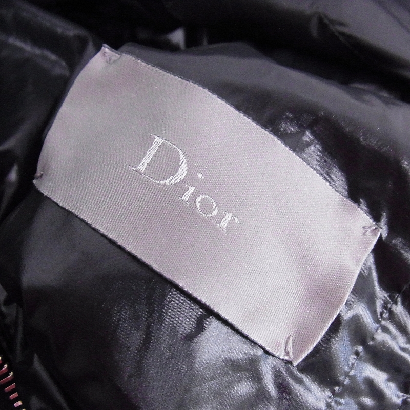 実際に弊社で買取させて頂いたDior Homme/ディオールオム シャイニーグース ダウンジャケット ブラック/52の画像 2枚目