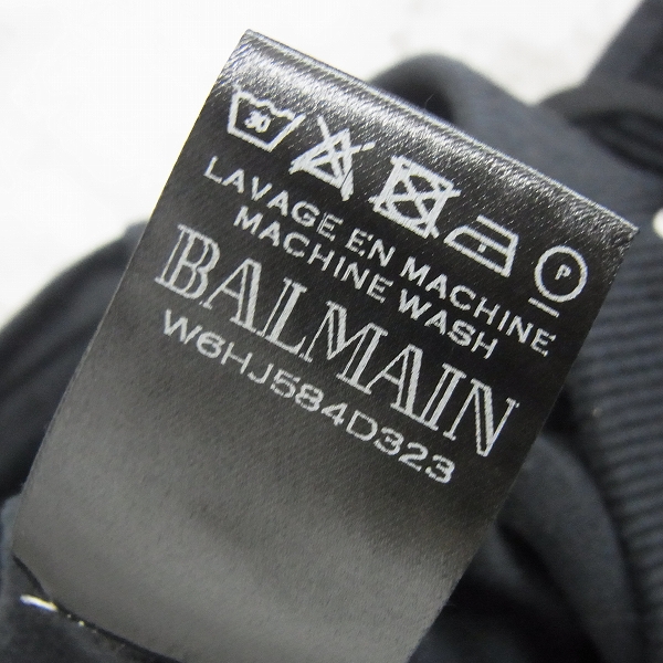 実際に弊社で買取させて頂いた【JPタグ有】BALMAIN/バルマン 16AW バイカー リブスウェットパンツ W6HJ584D323/Mの画像 8枚目