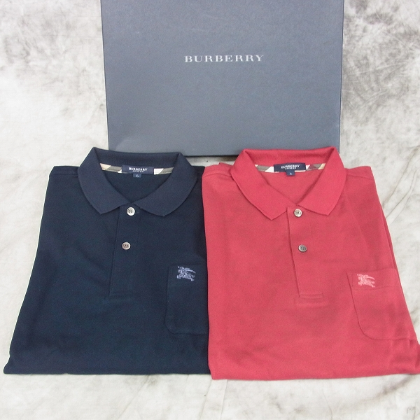 実際に弊社で買取させて頂いた【未使用】BURBERRY LONDON/バーバリーロンドン 長袖ポロシャツ 2点SET/L