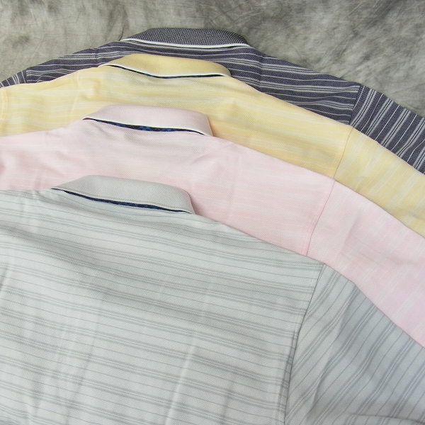 実際に弊社で買取させて頂いた【未使用】MIZUNO/ミズノ ゴルフウェア THE OPEN 半袖ポロシャツ ボーダー柄 4点SET/Lの画像 3枚目