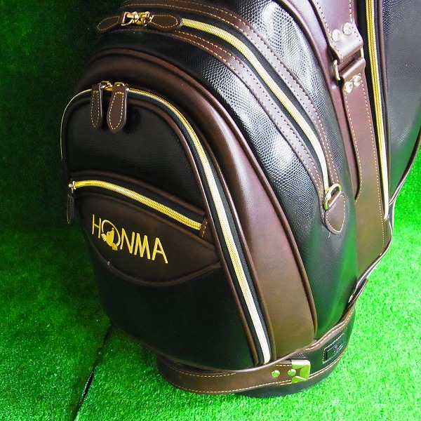 実際に弊社で買取させて頂いた★HONMA/本間ゴルフ 5分割キャディバッグ CB-3306 ブラウンの画像 4枚目