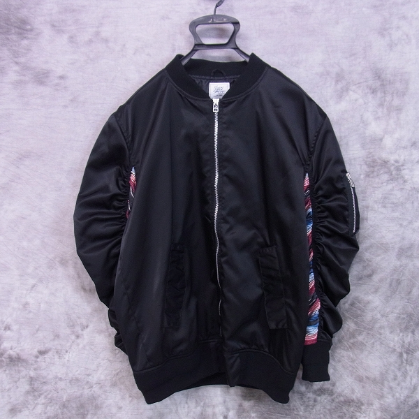 実際に弊社で買取させて頂いたCRIMIE/クライミー 17FW MA-1 袖シャーリング加工 フライトジャケット/M