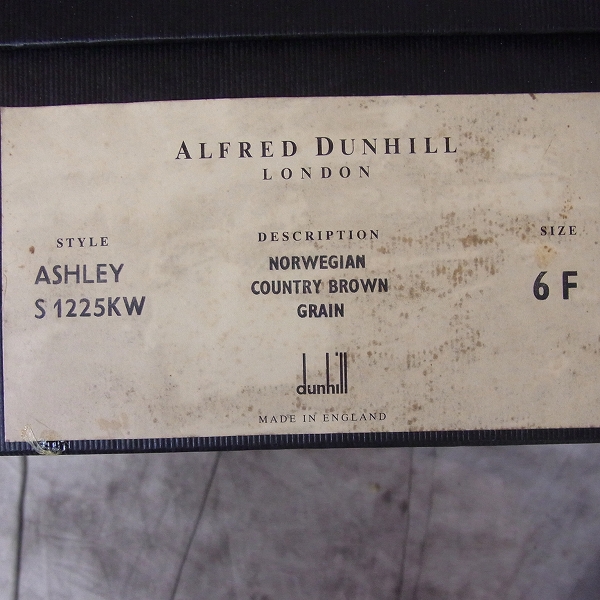実際に弊社で買取させて頂いたALFRED DUNHILL/アルフレッドダンヒル ASHLEY Uチップ レザーシューズ 6の画像 8枚目