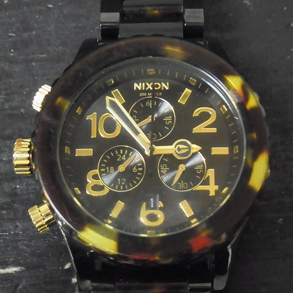 実際に弊社で買取させて頂いたNIXON/ニクソン 42-20 CHRONO/クロノグラフ デミ柄【動作未確認】