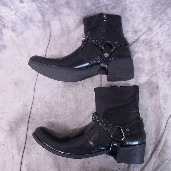 実際に弊社で買取させて頂いたBUFFALOBOBS/バッファローボブズ サイドジップアップ ベルト スタッズ ブーツ/41の画像 3枚目