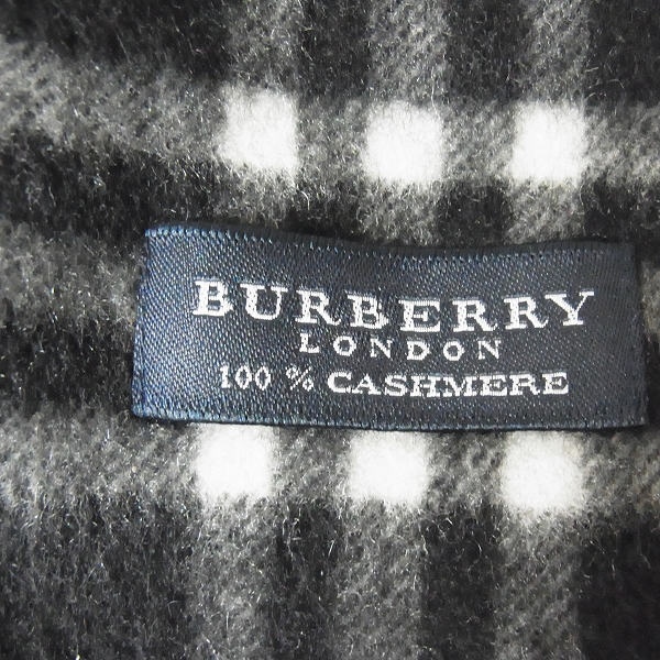 実際に弊社で買取させて頂いたBURBERRY LONDON/バーバリーロンドン チェック柄 カシミヤマフラーの画像 1枚目
