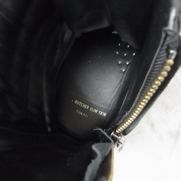 実際に弊社で買取させて頂いたDIET BUTCHER SLIM SKIN/ダイエットブッチャースリムスキン 14AW ハイカットボリューム レザースニーカー/41の画像 4枚目