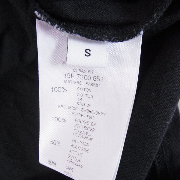 実際に弊社で買取させて頂いたGIVENCHY/ジバンシィ 16AW スターパッチ カットソー/半袖Tシャツ ブラック/Sの画像 3枚目