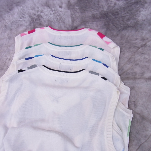 実際に弊社で買取させて頂いた【未使用】MIZUNO/ミズノ ゴルフウェア THE OPEN Vネックベスト アーガイル柄 4点セット/L/LLの画像 2枚目