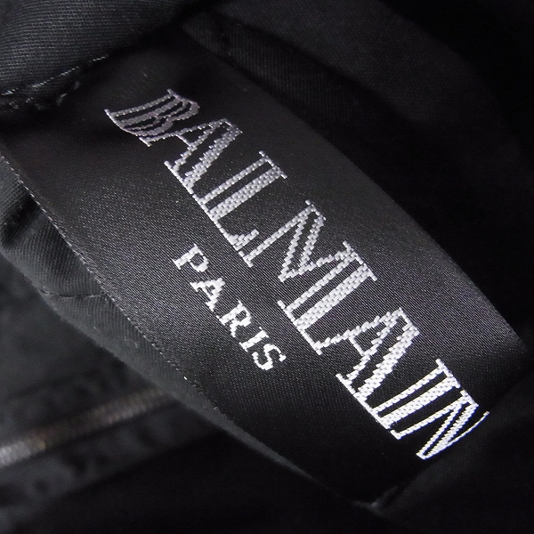 実際に弊社で買取させて頂いたBALMAIN/バルマン 裏キルティング 中綿ミリタリージャケットの画像 2枚目