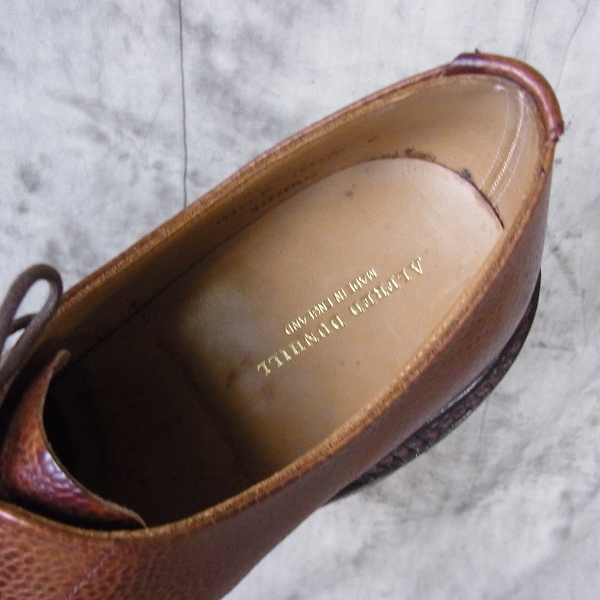 実際に弊社で買取させて頂いたALFRED DUNHILL/アルフレッドダンヒル ASHLEY Uチップ レザーシューズ 6の画像 4枚目