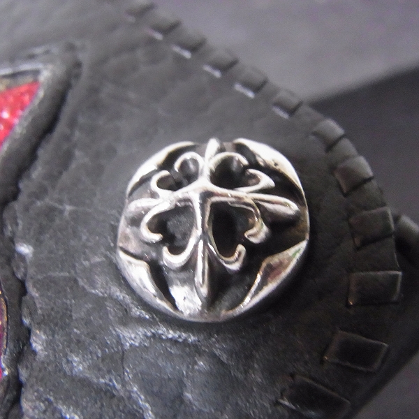 実際に弊社で買取させて頂いたA&G/エーアンドジー クロススティングレイインレイ ロングウォレット グロメット付 の画像 5枚目