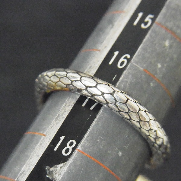 実際に弊社で買取させて頂いたJustin Davis/ジャスティンデイビス　TWISTED FATE/スネークモチーフリング SRJ411/Lサイズ/14．17号の画像 5枚目